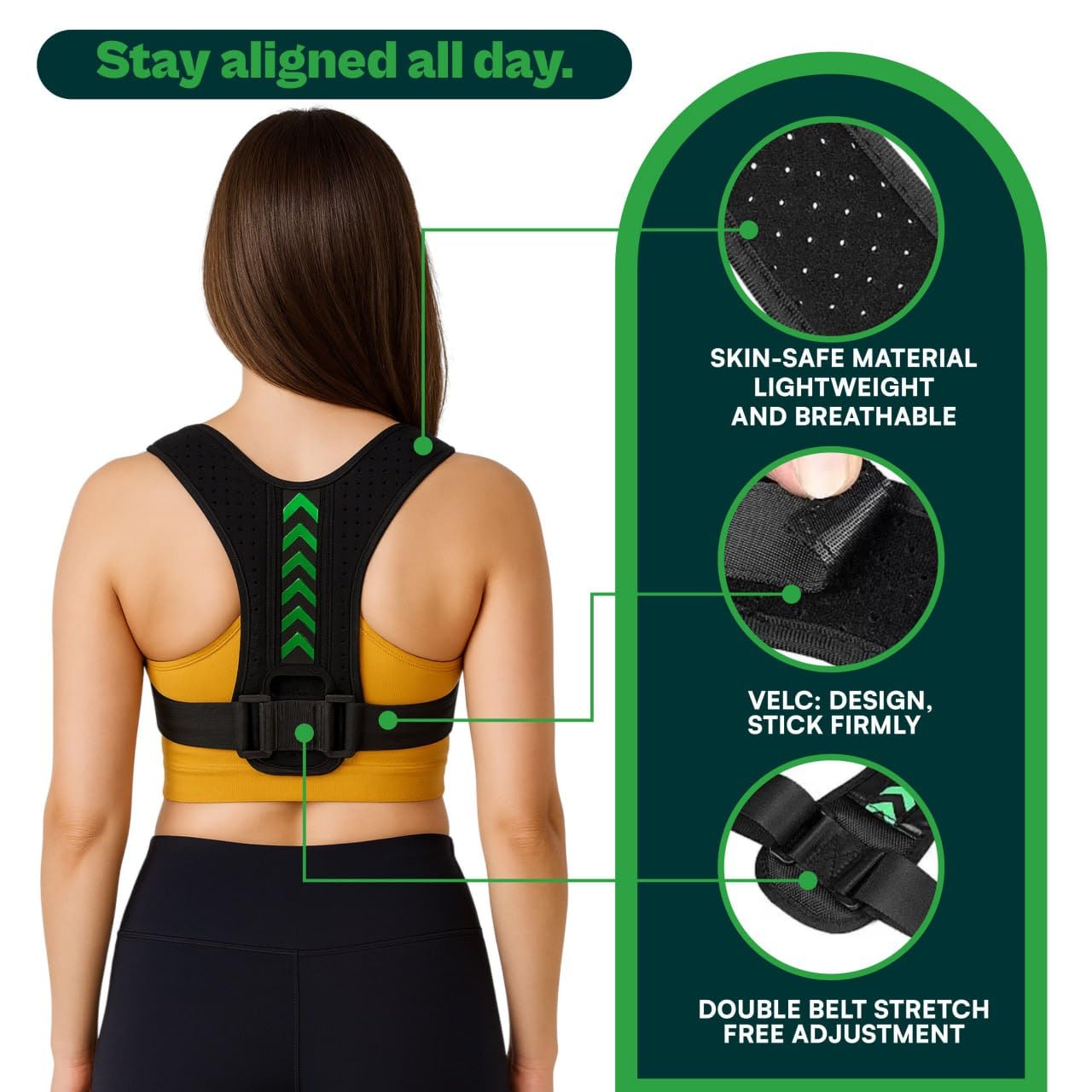 Adjustable Back Posture Corrector – Men & Women